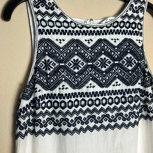 MAX STUDIO dress,women med , 100 cotton,lined,embroidered,Eyelets,prairie, - Picture 4 of 16